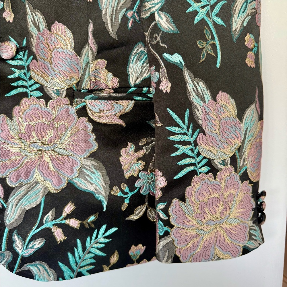 ASOS Floral Jacquard Blazer Mens 36 Short - Picture 3 of 5